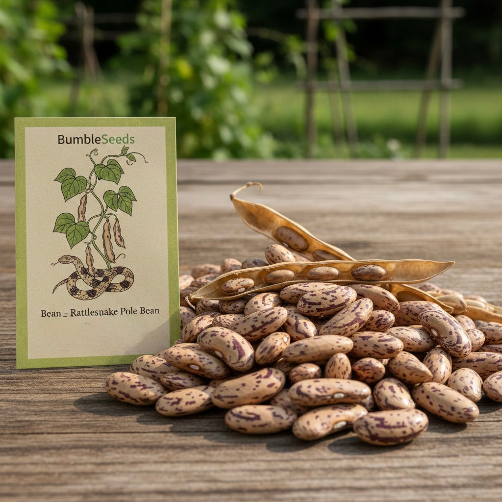 Bean – Rattlesnake Pole Bean (Phaseolus vulgaris) Non-GMO – Organicall ...