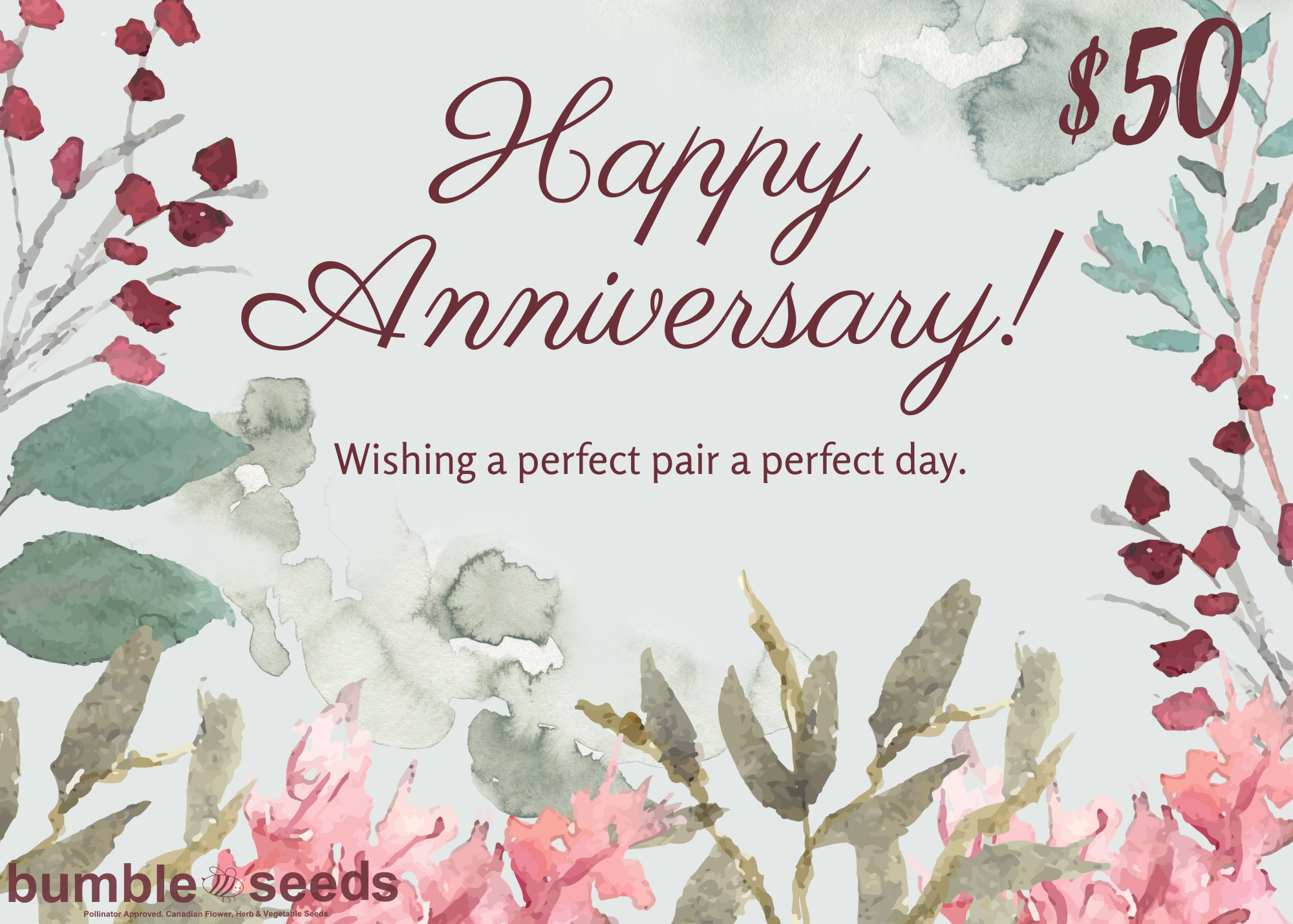 Happy Anniversary Gift Card – Bumbleseeds